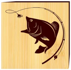 Symbol of fishing lovers E0003329 file cdr and dxf free vector download for print or laser engraving machines