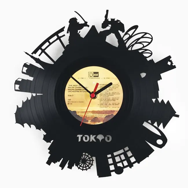 wall clock tokyo - Free download vector file Laser cut and CNC Cut Wood