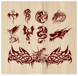 Dragon E0003792 file cdr and dxf free vector download for print or laser engraving machines