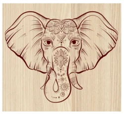 Elephant Lotus E0004252 file cdr and dxf free vector download for print or laser engraving machines