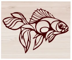 Gold fish E0003985 file cdr and dxf free vector download for print or laser engraving machines