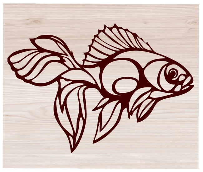 Gold fish E0003985 file cdr and dxf free vector download for print or laser engraving machines