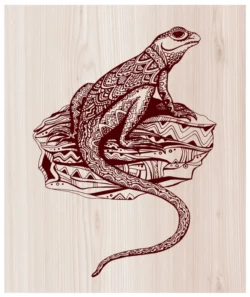 Hand Drawn Lizard Floral E0003917 file cdr and dxf free vector download for print or laser engraving machines