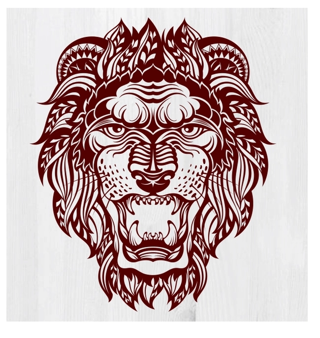 Lion Head E0003690 file cdr and dxf free vector download for print or laser engraving machines