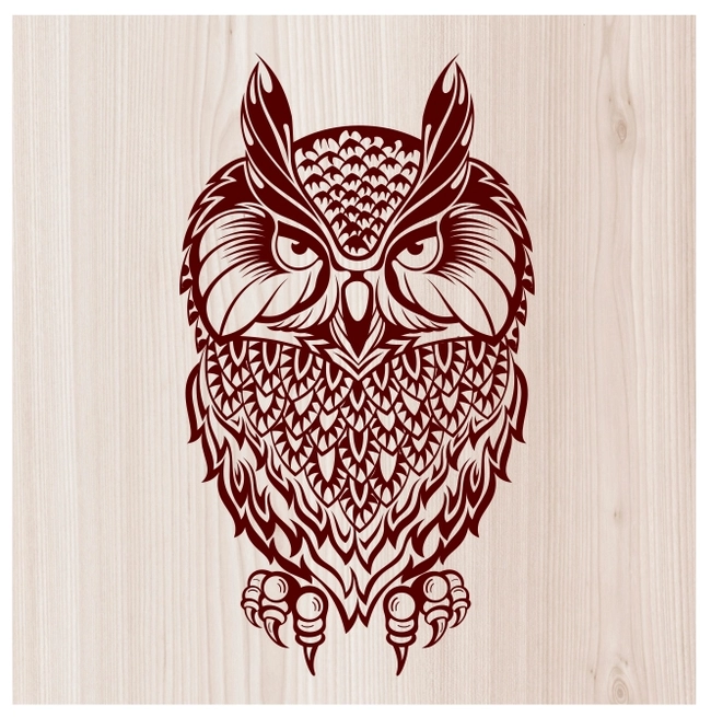 Owl E0003689 file cdr and dxf free vector download for print or laser engraving machines