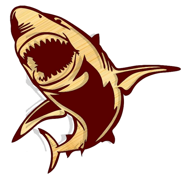 Shark shaped icon E0003587 file cdr and dxf free vector download for print or laser engraving machines