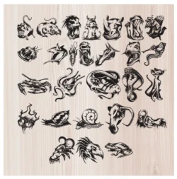 Wild animals E0003796 file cdr and dxf free vector download for print or laser engraving machines