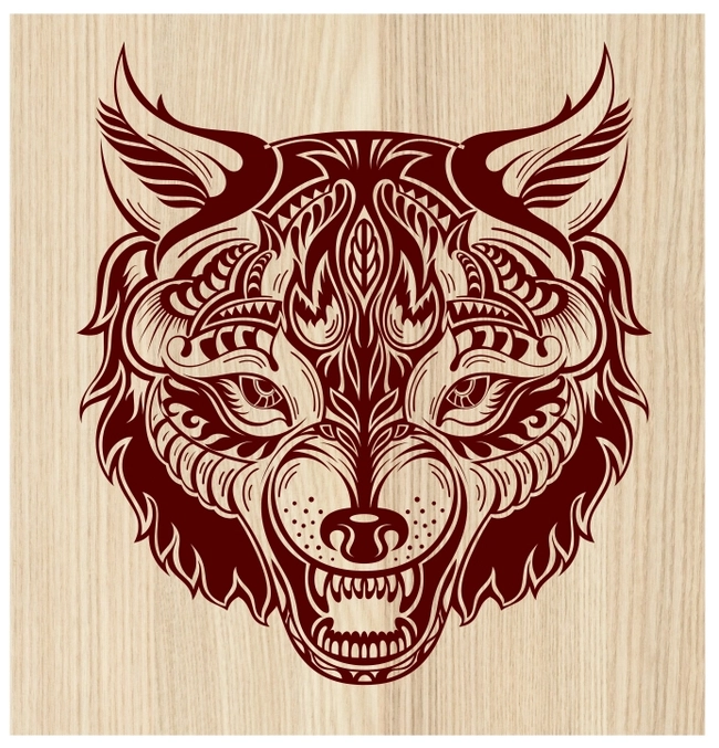 Wolf E0003694 file cdr and dxf free vector download for print or laser engraving machines