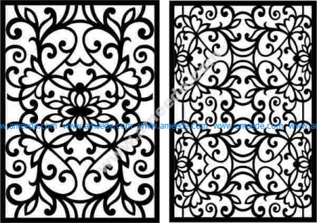 CNC cut pattern vector