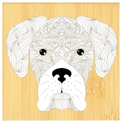 Ornament dog head E0004481 file cdr and dxf free vector download for print or laser engraving machines