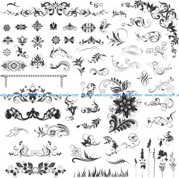 Beautiful floral decoration vector pattern – Download Vector