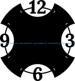 Cincinnati Clock file .cdr and .dxf free vector download for Laser cut plasma