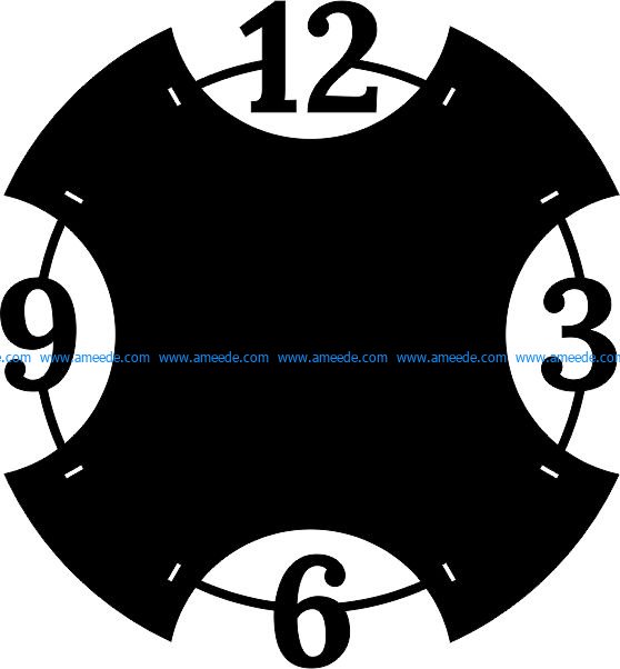 Cincinnati Clock file .cdr and .dxf free vector download for Laser cut plasma