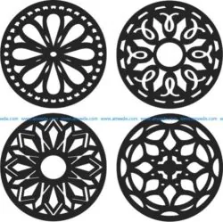 Classic circular decorative pattern design