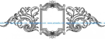 Free design vector file download for CNC and Laser Classic decorative mirror frame