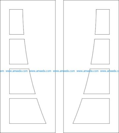 Free design vector file download for cnc and laser Interior door design