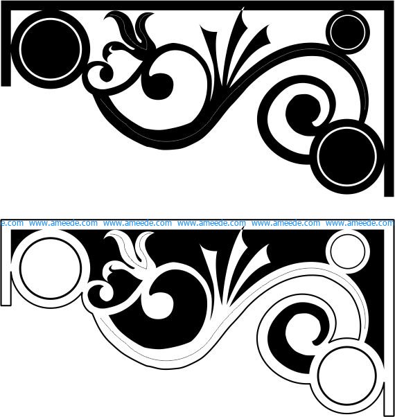 Free design vector file download for CNC and Laser Pattern design hanging curtains