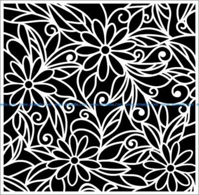 Wall paintings of flowers file .cdr and .dxf free vector download for Laser cut plasma
