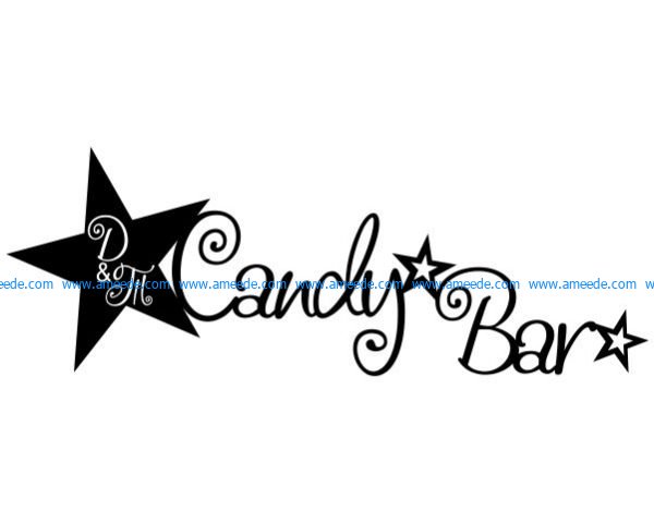 Candy Bar file cdr and dxf free vector download for print or laser engraving machines