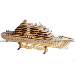 Cruiseschip passagierschip houten bouwpakket file cdr and dxf free vector download for Laser cut CNC