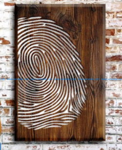 Fingerprint painting file cdr and dxf free vector download for Laser cut CNC