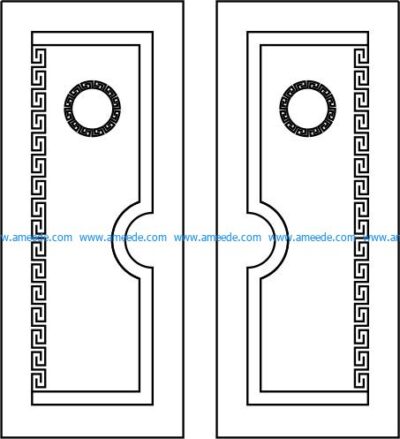 Islamic door design file cdr and dxf free vector download for CNC cut