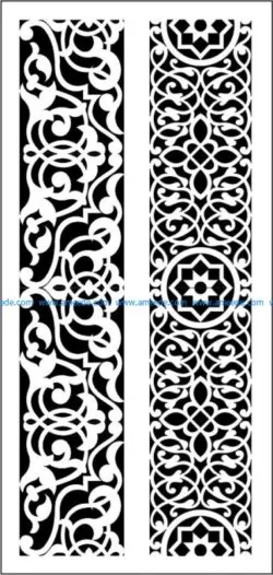 MDF texture with Arabic style file cdr and dxf free vector download for CNC cut