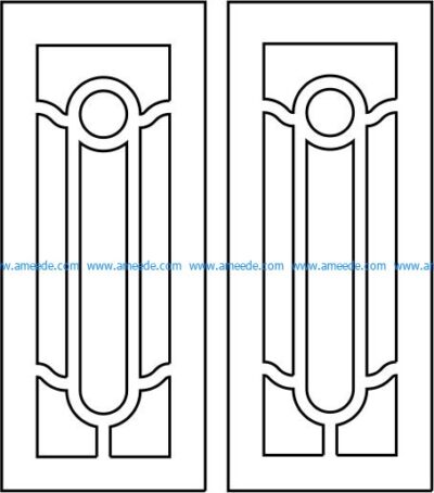 Room wooden door design file cdr and dxf free vector download for CNC cut