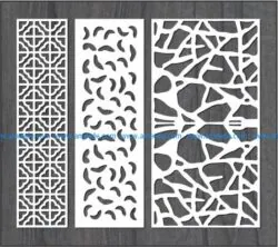 Simple stone wall partition design file cdr and dxf free vector download for Laser cut CNC