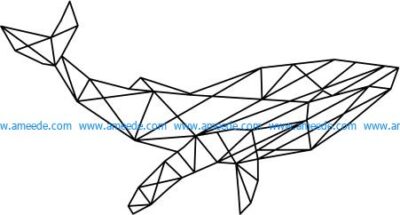 blue whale art file cdr and dxf free vector download for Laser cut plasma