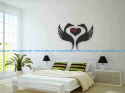 the swan clock in the bedroom file cdr and dxf free vector download for Laser cut plasma