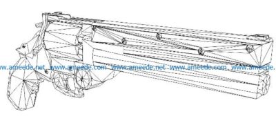 3D illusion led lamp Double-barreled gun free vector download for laser engraving machines