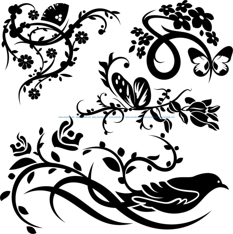 Beautiful Wall Paintings File Cdr And Dxf Free Vector Download For ...