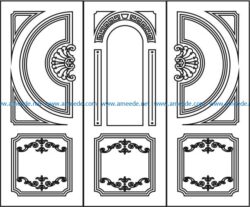 Design pattern door E0006196 file cdr and dxf free vector download for Laser cut CNC