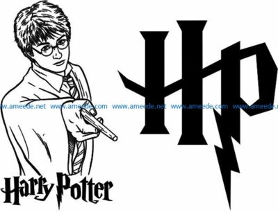 Harry potter and magic wand file cdr and dxf free vector download for print or laser engraving machines