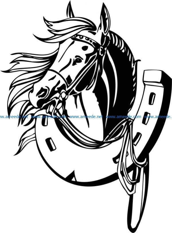 Horses and hooves file cdr and dxf free vector download for laser ...