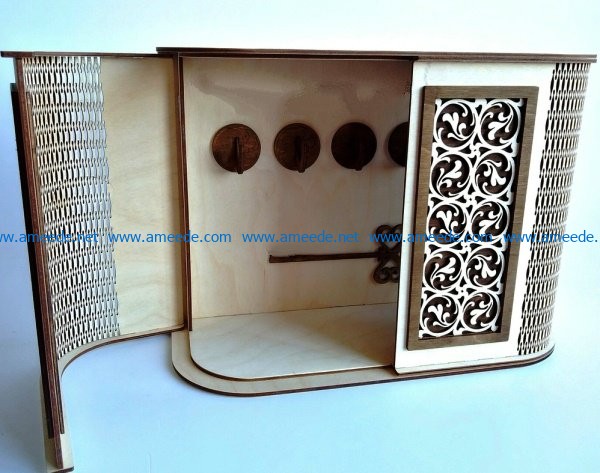 Key keeper chest of drawers file cdr and dxf free vector download for Laser cut