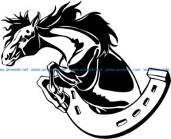 The horse jumps over the hooves file cdr and dxf free vector download ...