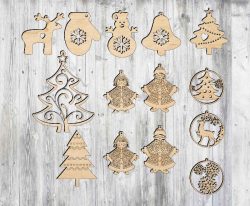 christmas toys file cdr and dxf free vector download for Laser cut ...