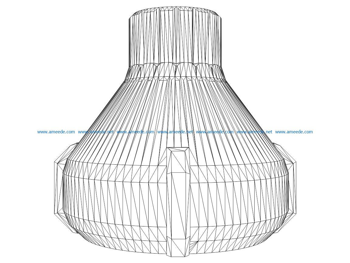 3D illusion led lamp aaa free vector download for laser engraving machines