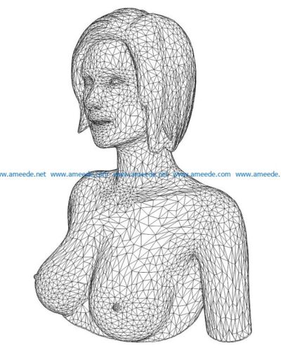 3D illusion led lamp beautiful girl portrait free vector download for laser engraving machines