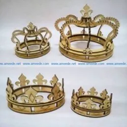 Crown file cdr and dxf free vector download for Laser cut