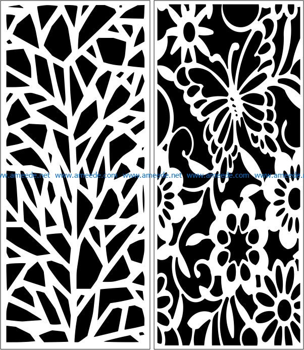 Design pattern panel screen E0007600 file cdr and dxf free vector download for Laser cut CNC