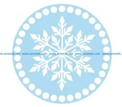 Snowflakes file cdr and dxf free vector download for print or laser engraving machines