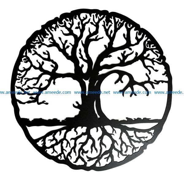 Download Tree of Life Circle file cdr and dxf free vector download ...