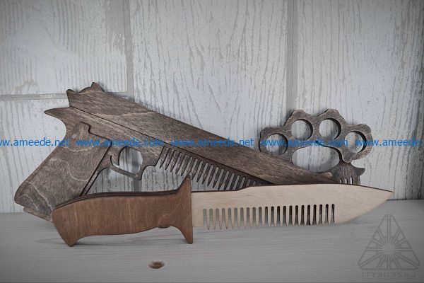 Weapon by comb file cdr and dxf free vector download for Laser cut