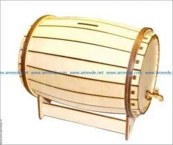 Wooden wine barrels file cdr and dxf free vector download for Laser cut