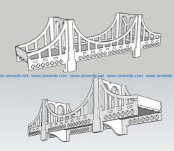 bridge fence file cdr and dxf free vector download for Laser cut