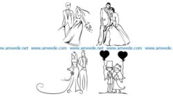 get married file cdr and dxf free vector download for print or laser engraving machines