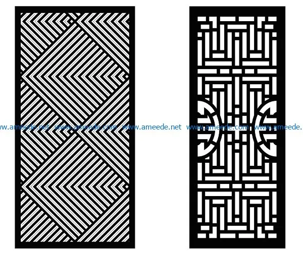 Design pattern panel screen AN00070824 file cdr and dxf free vector download for Laser cut CNC